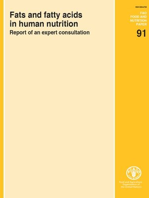 cover image of Fats and Fatty Acids in Human Nutrition